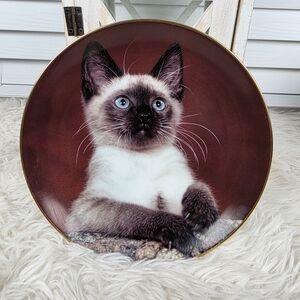 Vintage Siamese Cat Decorative Plate Prince Of Purrs